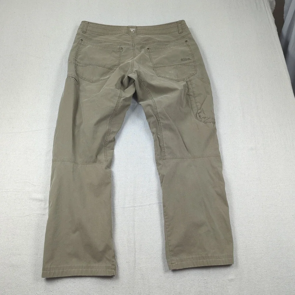 Kuhl Pants Mens 36x31* Khaki Revolvr Outdoot Hiking Camping Casual Hemmed